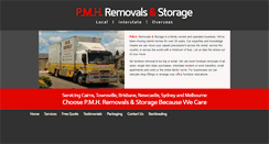 Desktop Screenshot of pmhremovals.com.au